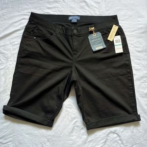 Democracy Abolution Black Denim Cuffed Shorts NEW